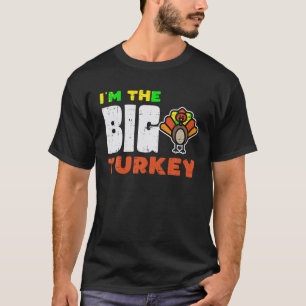 Big Turkey Cute Thanksgiving Matching Family Mom D T-Shirt