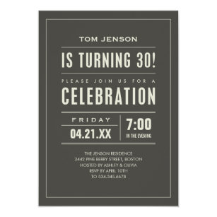 mens 30th birthday invitations
