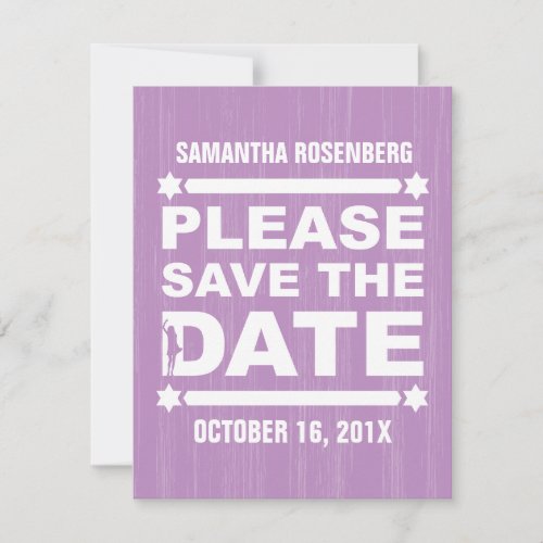 Big Type Bat Mitzvah Save the Date in Purple