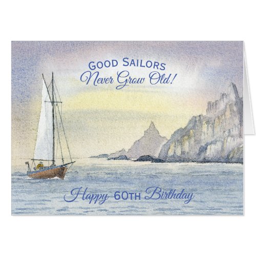 Big Uncle 60th Birthday Fun Sailing Ocean Sea Card