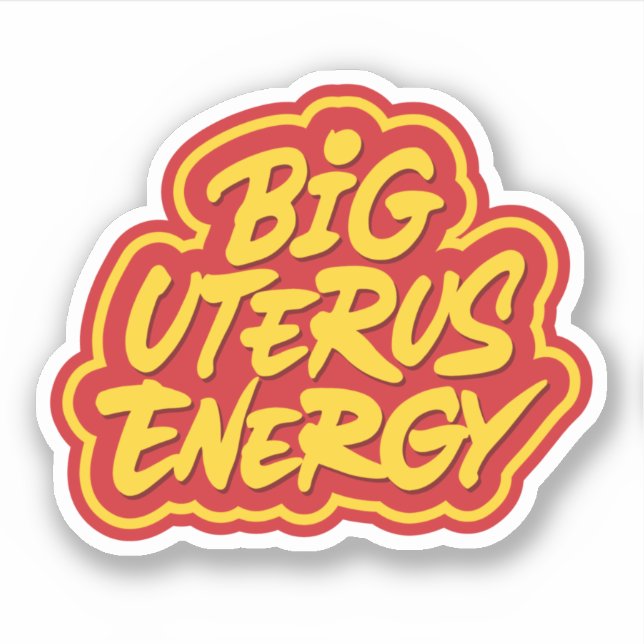 Big uterus energy sticker (Front)