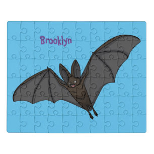 Big vampire bat cartoon illustration jigsaw puzzle