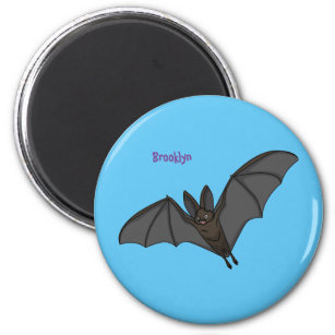 Big vampire bat cartoon illustration  magnet
