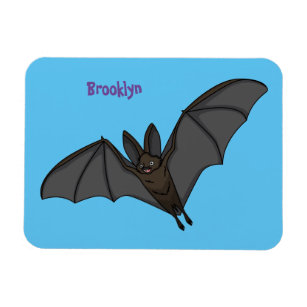 Big vampire bat cartoon illustration magnet