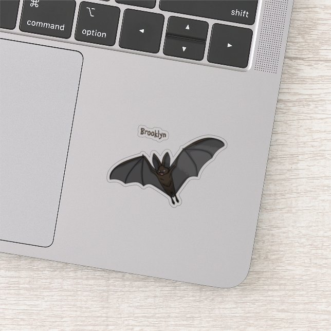 Big vampire bat cartoon illustration sticker (Detail)