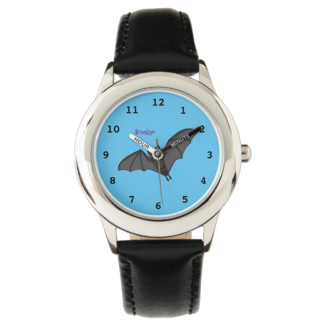 Big vampire bat cartoon illustration watch (Front)