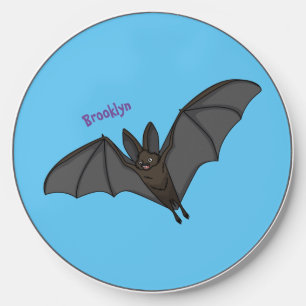 Big vampire bat cartoon illustration wireless charger