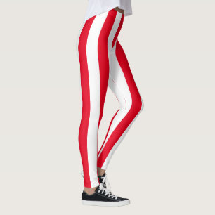 Big Vertical Candycane Stripe Leggings