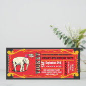 BIG Vintage Circus Ticket Birthday Party Invitation (Standing Front)