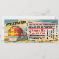 BIG Vintage Train Ticket Birthday Party