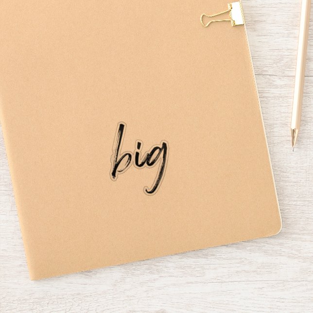 "Big" Vinyl Sticker Transparent Sorority Lil Gift (Notebook)