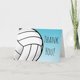 Big Volleyball Ball Custom Thank You Card