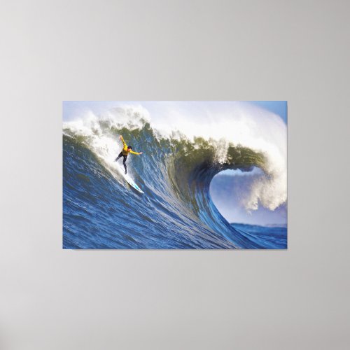 Big Wave at the Mavericks Surfing Competition Canvas Print