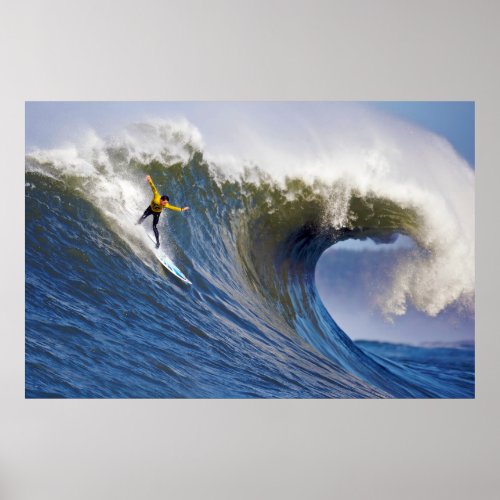 Big Wave at the Mavericks Surfing Competition Poster