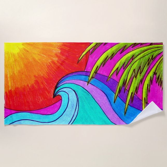 Big Wave Beach Towel (Front)