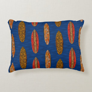 Big Wave Hawaiian Surfboards Accent Pillow