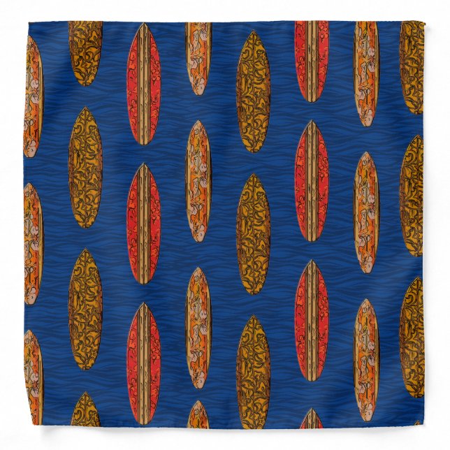 Big Wave Hawaiian Surfboards Bandana (Front)