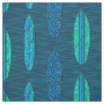 Big Wave Hawaiian Vintage Surfboards Print Fabric
