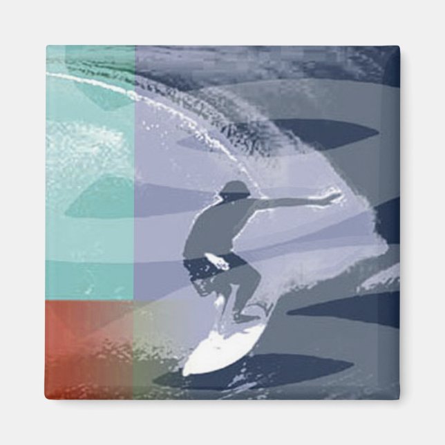 BIG WAVE RIDER BY GREGORY GALLO MAGNET (Front)