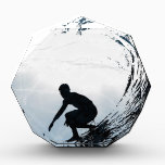 Big Wave Surfer Acrylic Award<br><div class="desc">Designed for surfers, add name/custom text if needed. Image ©riverme*2012.</div>