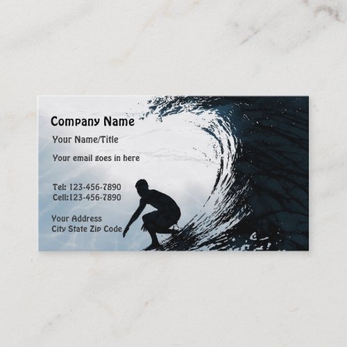 Big Wave Surfer Business Card