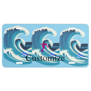 Big Wave Surfer Thunder_Cove License Plate