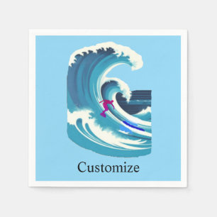 Big Wave Surfer Thunder_Cove Napkins