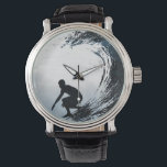 Big Wave Surfer Watch<br><div class="desc">Designer watch for surfers,  add name/custom text if needed. Image ©riverme*2012.</div>