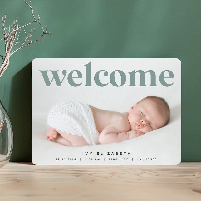 Big Welcome | Photo Birth Announcement (Creator Uploaded)