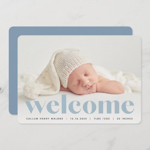 Big Welcome  Photo Birth Announcement