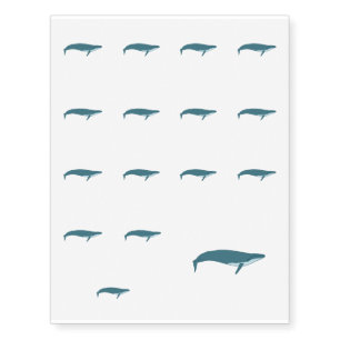 Big whale temporary tattoos