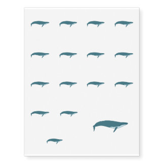 Big whale temporary tattoos