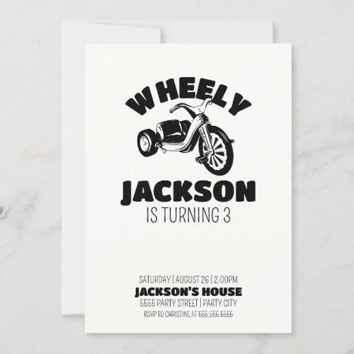 Big Wheel Boy Birthday Invitation_Wheely Big Deal Invitation