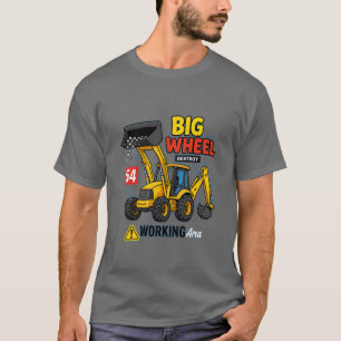 Big Wheel Construction Truck Graphic. T-Shirt