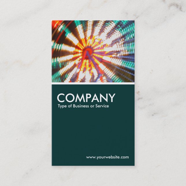 Big Wheel - Dark Green Business Card (Front)