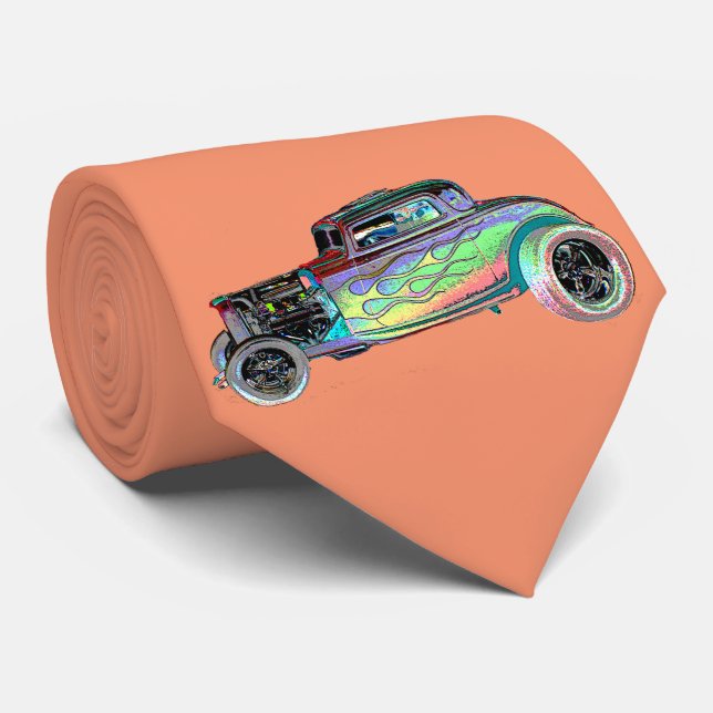 Big Wheel Hot Rod Neck Tie (Rolled)