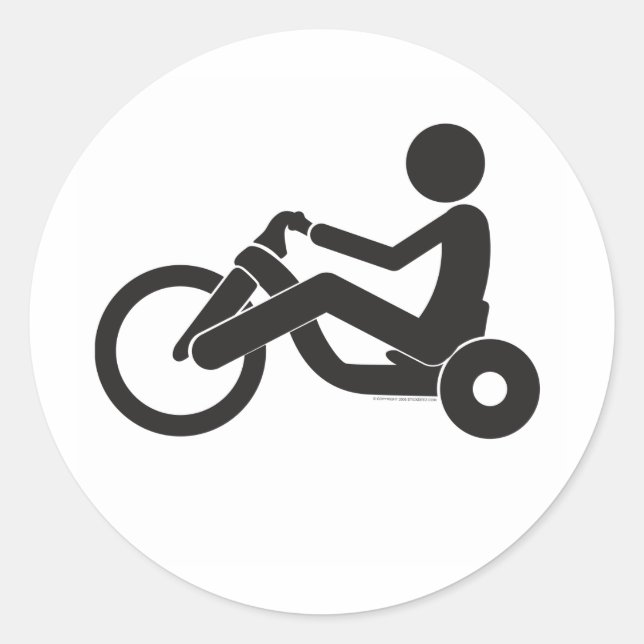 Big-Wheel-T Classic Round Sticker (Front)