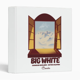 Big White British Columbia Canada ski poster 3 Ring Binder