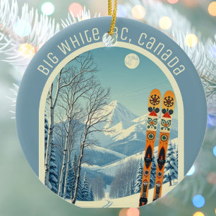 Big White British Columbia Canada ski souvenir  Ceramic Ornament