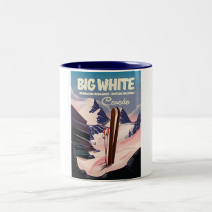 Big White British Columbia Canada ski. Two-Tone Coffee Mug