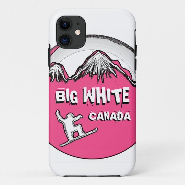 Big White Canada pink snowboard iphone 5 case (Back)