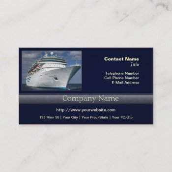 Big White Cruise Ship Business Card by atlanticdreams at Zazzle
