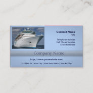 Big White Cruise Ship Business Card at Zazzle