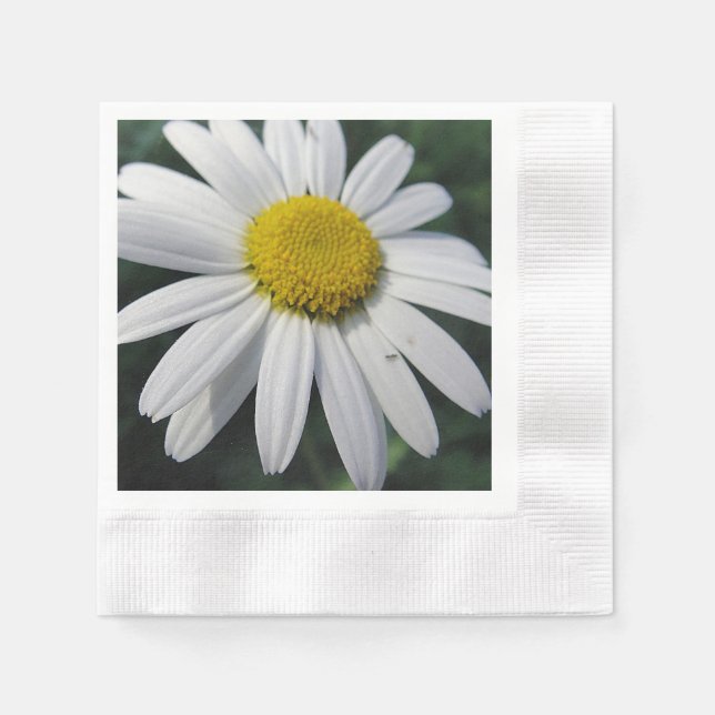 Big White Daisy Napkins (Front)
