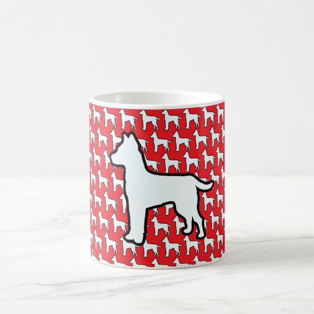 Big White Dog Red    Coffee Mug (Center)