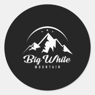 Big White Mountain Canada Ski Resort Skiing Snowbo Classic Round Sticker