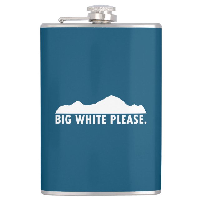 Big White Please Flask (Front)