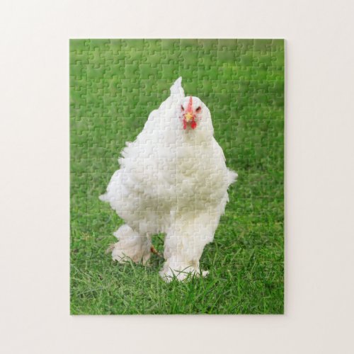 Big White Rooster Chicken Jigsaw Puzzle