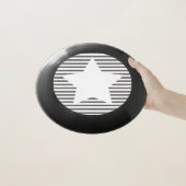 Big White Star & Grey Stripes Frisbee (In Hand)