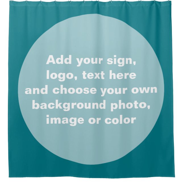 BIG white transparent dot + your ideas Shower Curtain (Front)